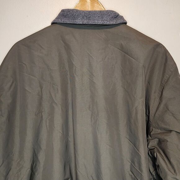 Vintage LL Bean Bomber Jacket Fleece Lined Mens XL Olive Military Green - Picture 9 of 12